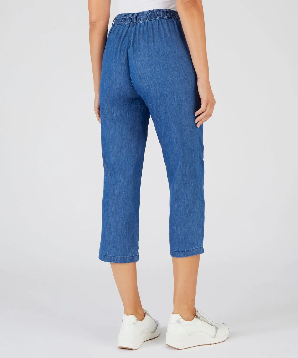 Pantacourt tissu chambray