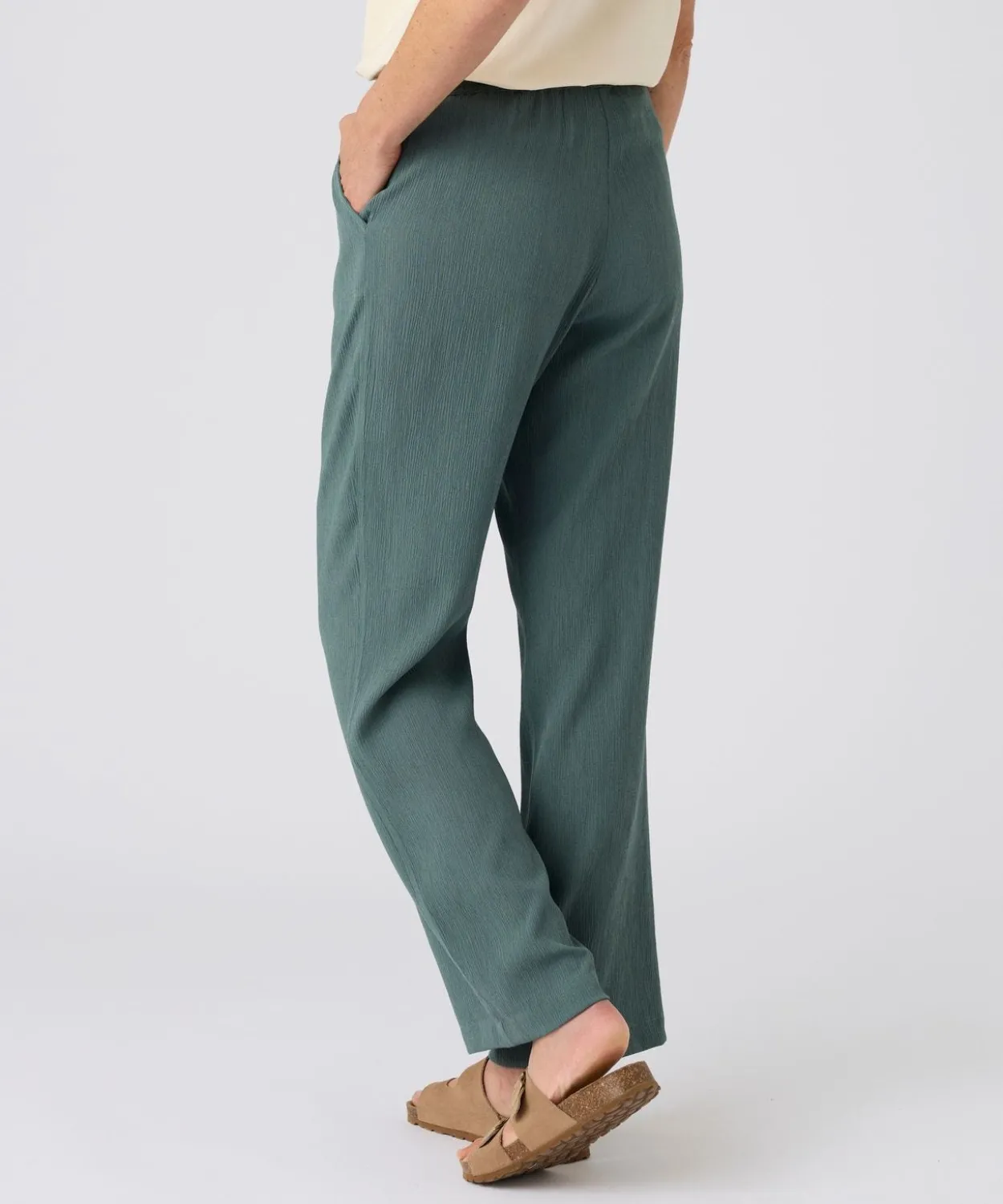 Pantalon crépon enfilable