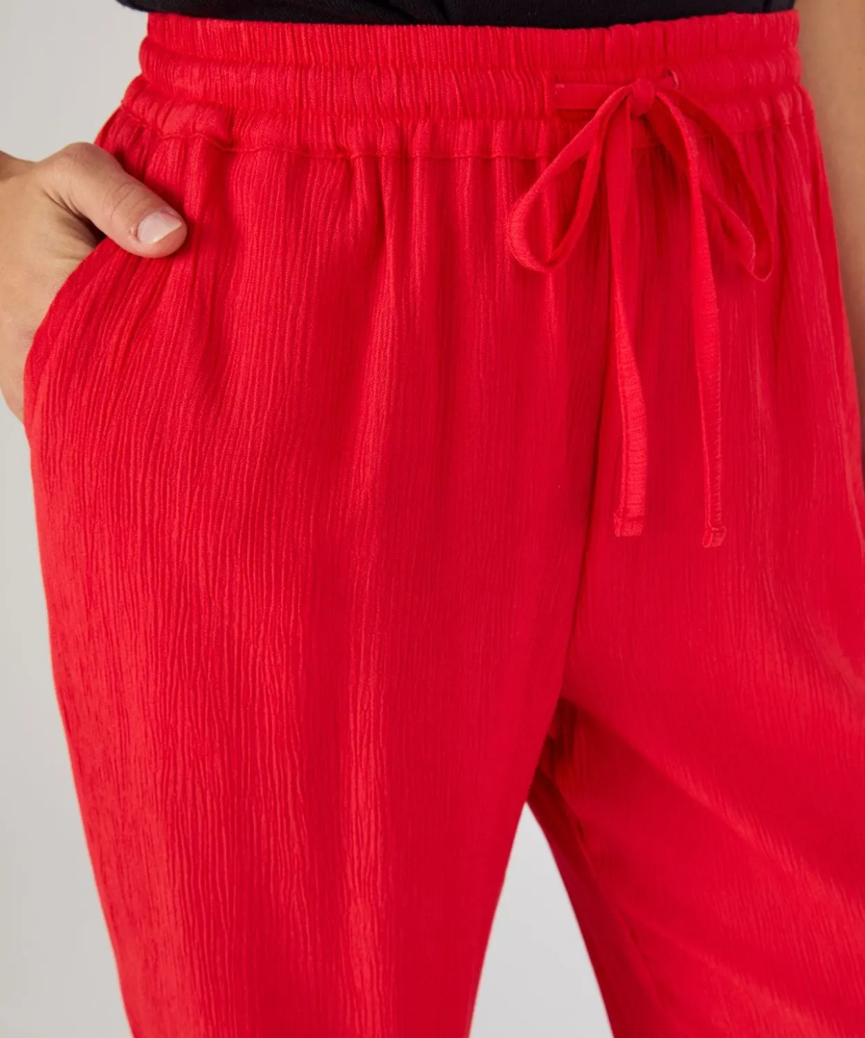 Pantalon crépon enfilable