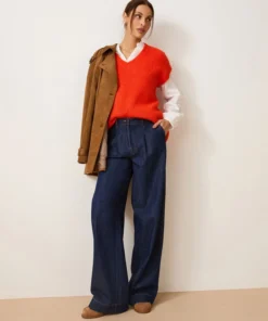 Pantalon denim ample