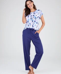 Pantalon de pyjama en maille jersey pur coton