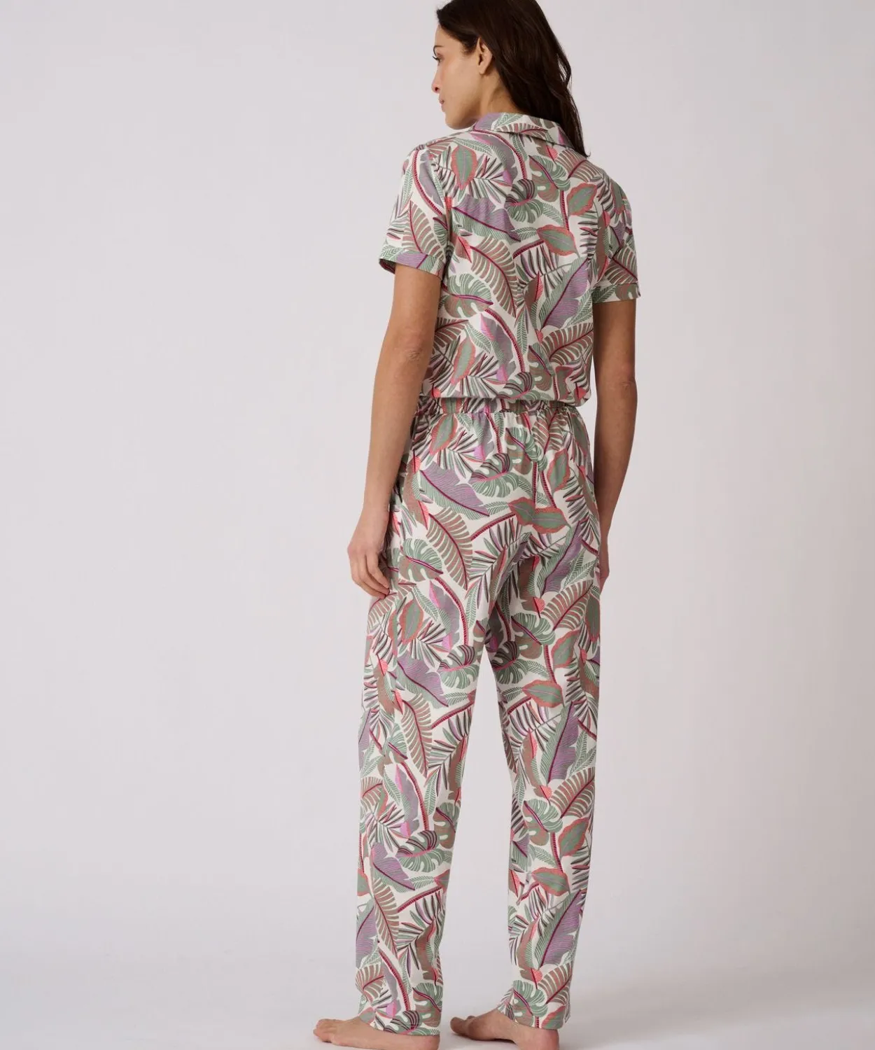 Pantalon de pyjama en maille jersey pur coton