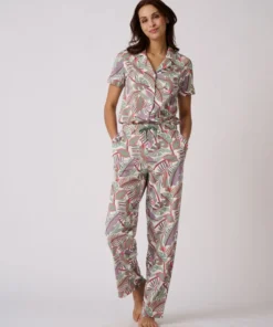 Pantalon de pyjama en maille jersey pur coton