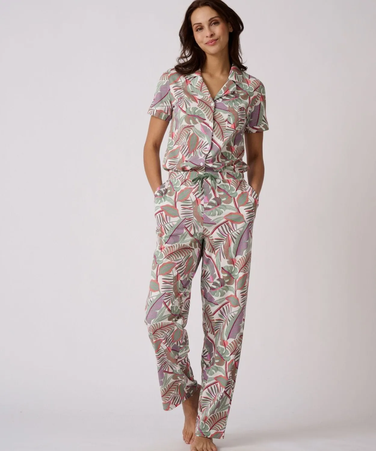 Pantalon de pyjama en maille jersey pur coton
