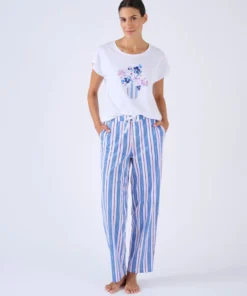 Pantalon de pyjama en maille jersey pur coton