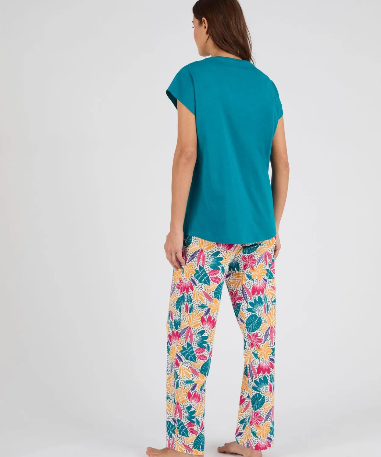 Pantalon de pyjama en maille jersey pur coton