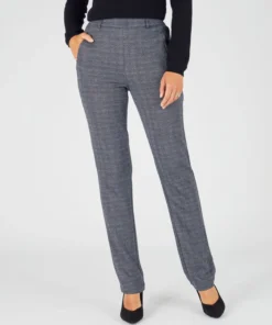 Pantalon enfilable en maille jacquard émerisée