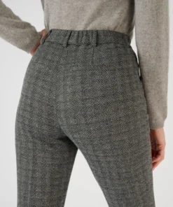 Pantalon enfilable en maille jacquard émerisée