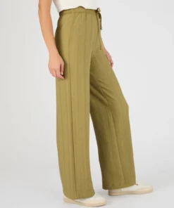 Pantalon enfilable maille jacquard effet froissé