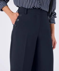 Pantalon large effet pont