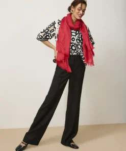 Pantalon large mélange lin