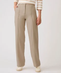 Pantalon large mélange lin