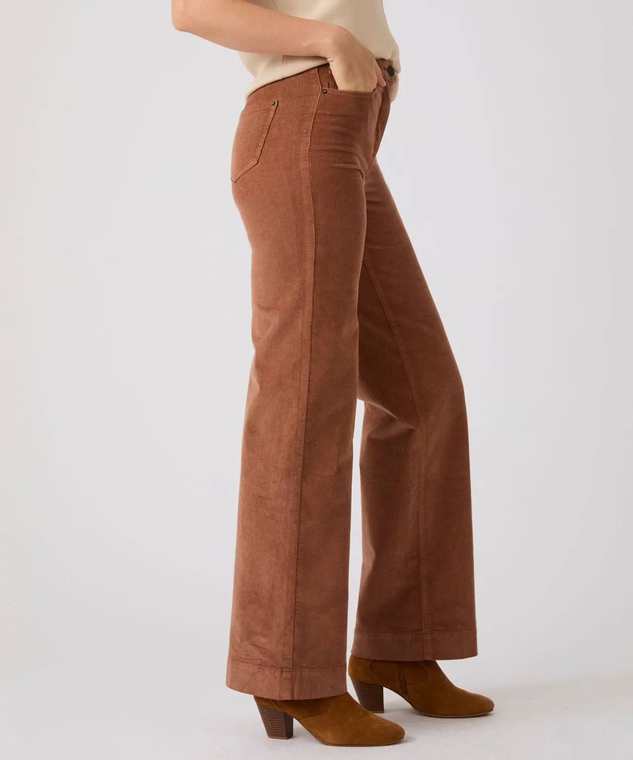 Pantalon large velours Perfect Fit by Damart