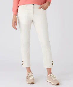 Pantalon 7/8ème fantaisie boutonnée