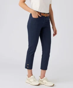 Pantalon 7/8ème fantaisie boutonnée