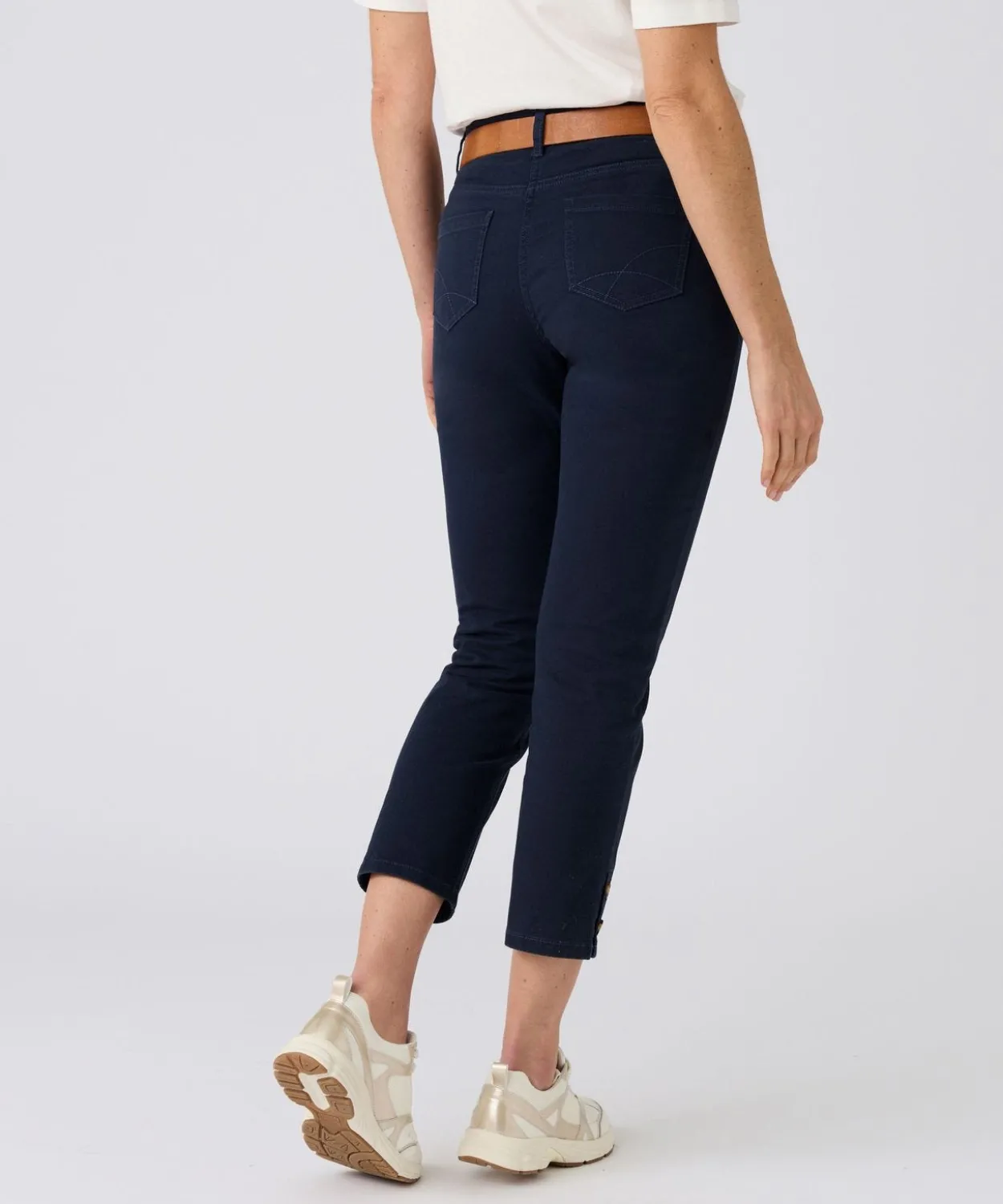 Pantalon 7/8ème fantaisie boutonnée