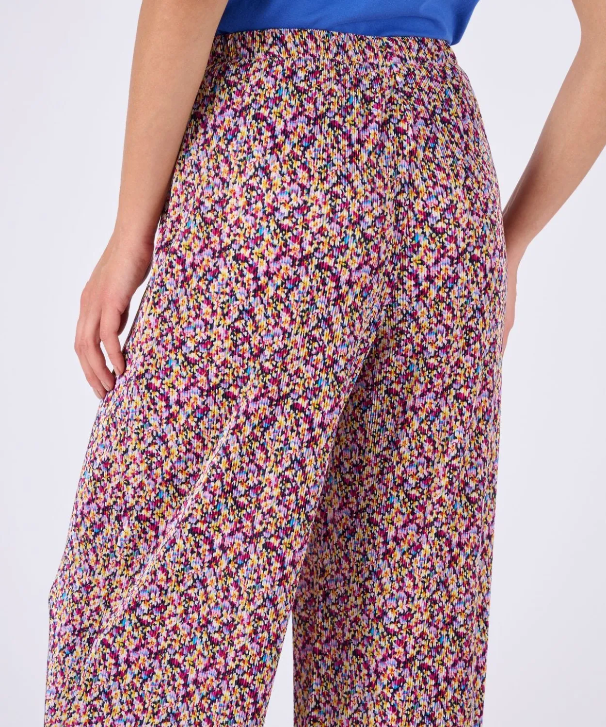 Pantalon 7/8ème maille plissée