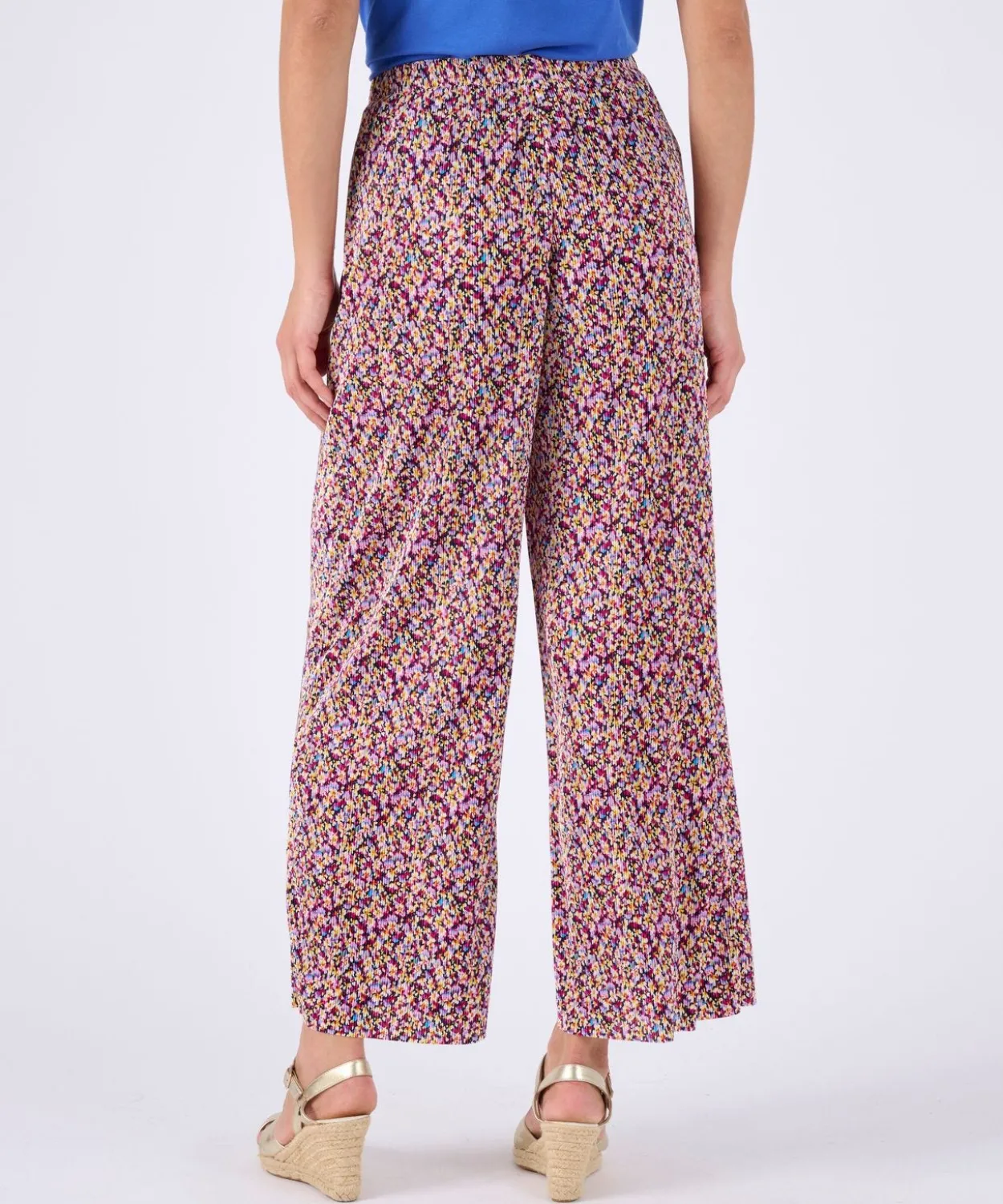 Pantalon 7/8ème maille plissée