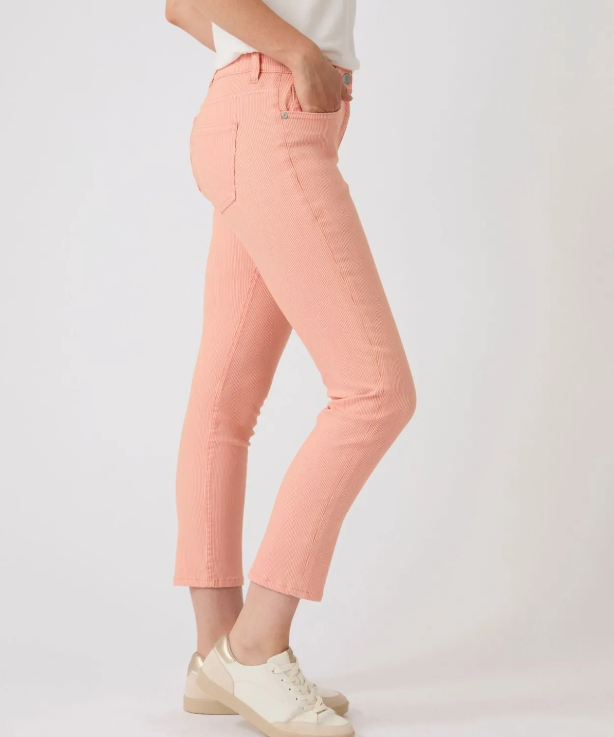 Pantalon 7/8ème rayé