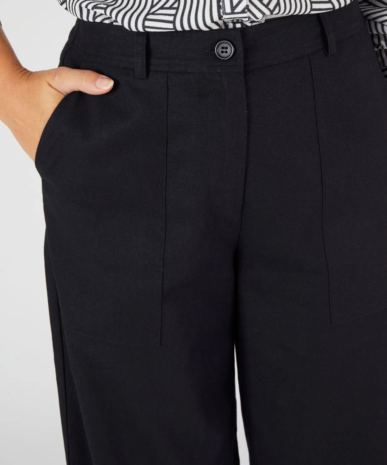 Pantalon mélange lin et coton