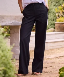 Pantalon mélange lin et coton