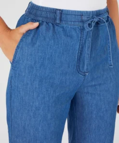 Pantalon tissu chambray