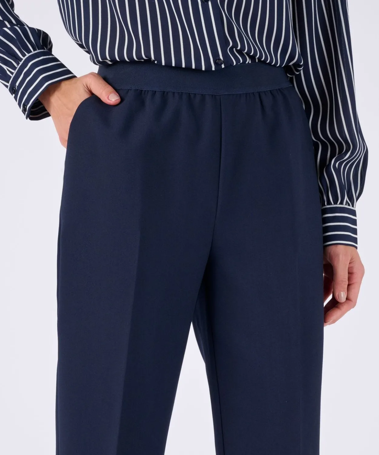 Pantalon tissu fluide enfilable