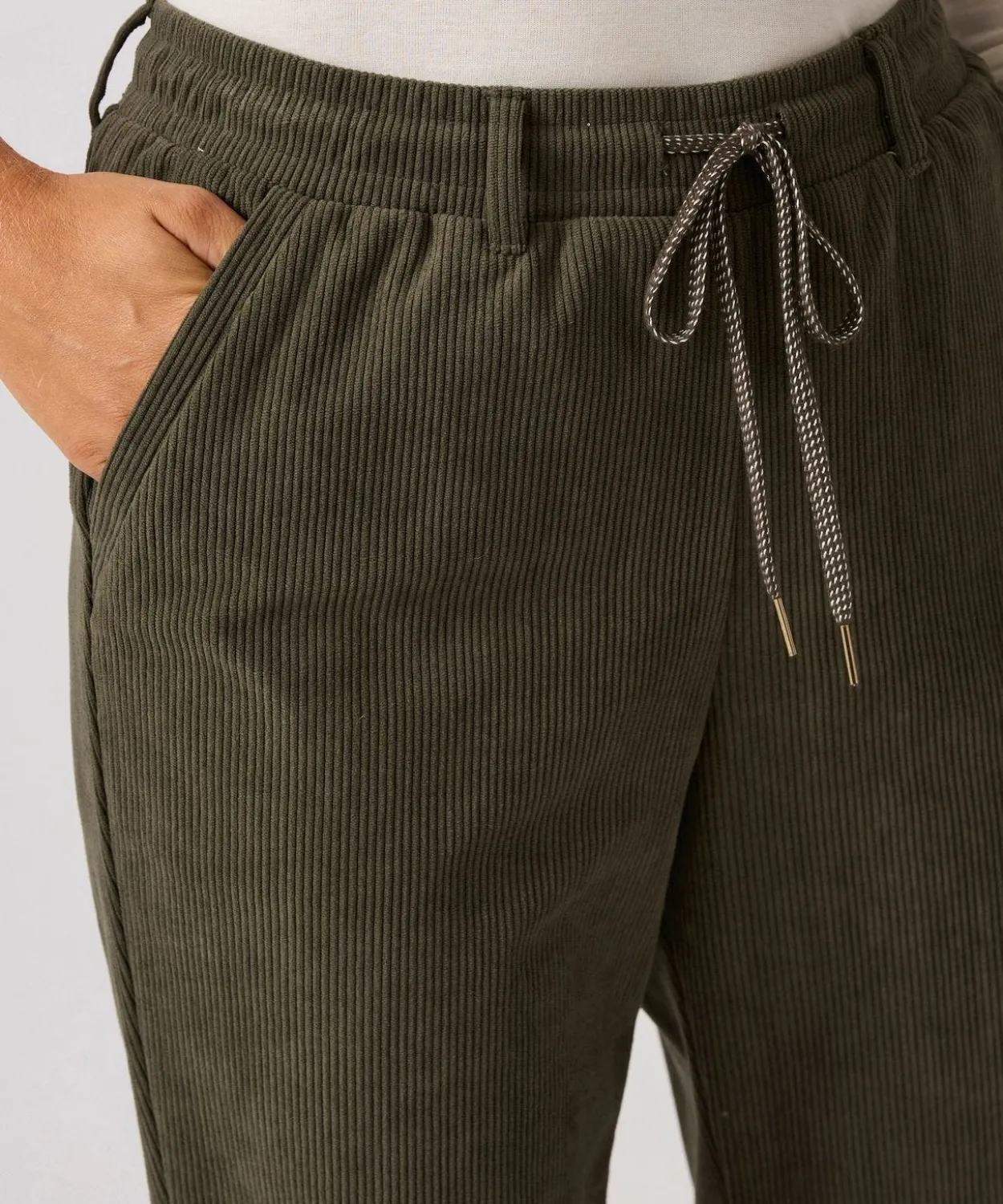 Pantalon velours milleraies enfilable