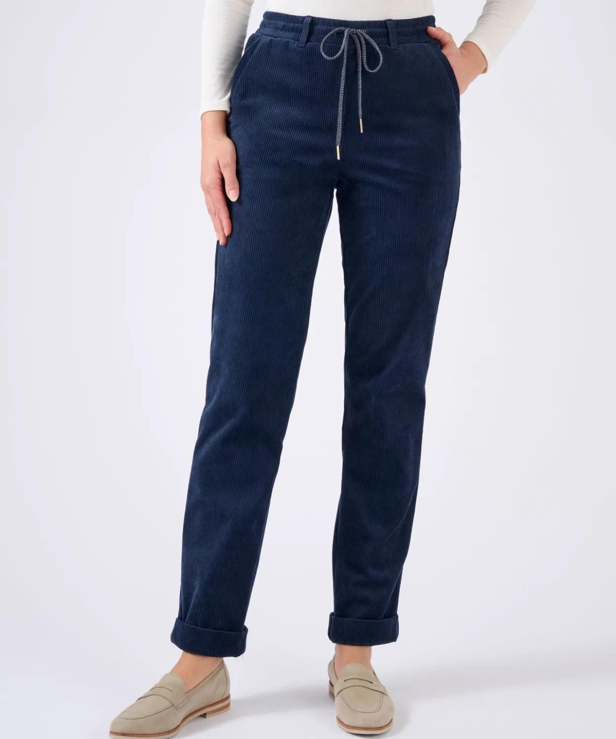 Pantalon velours milleraies enfilable