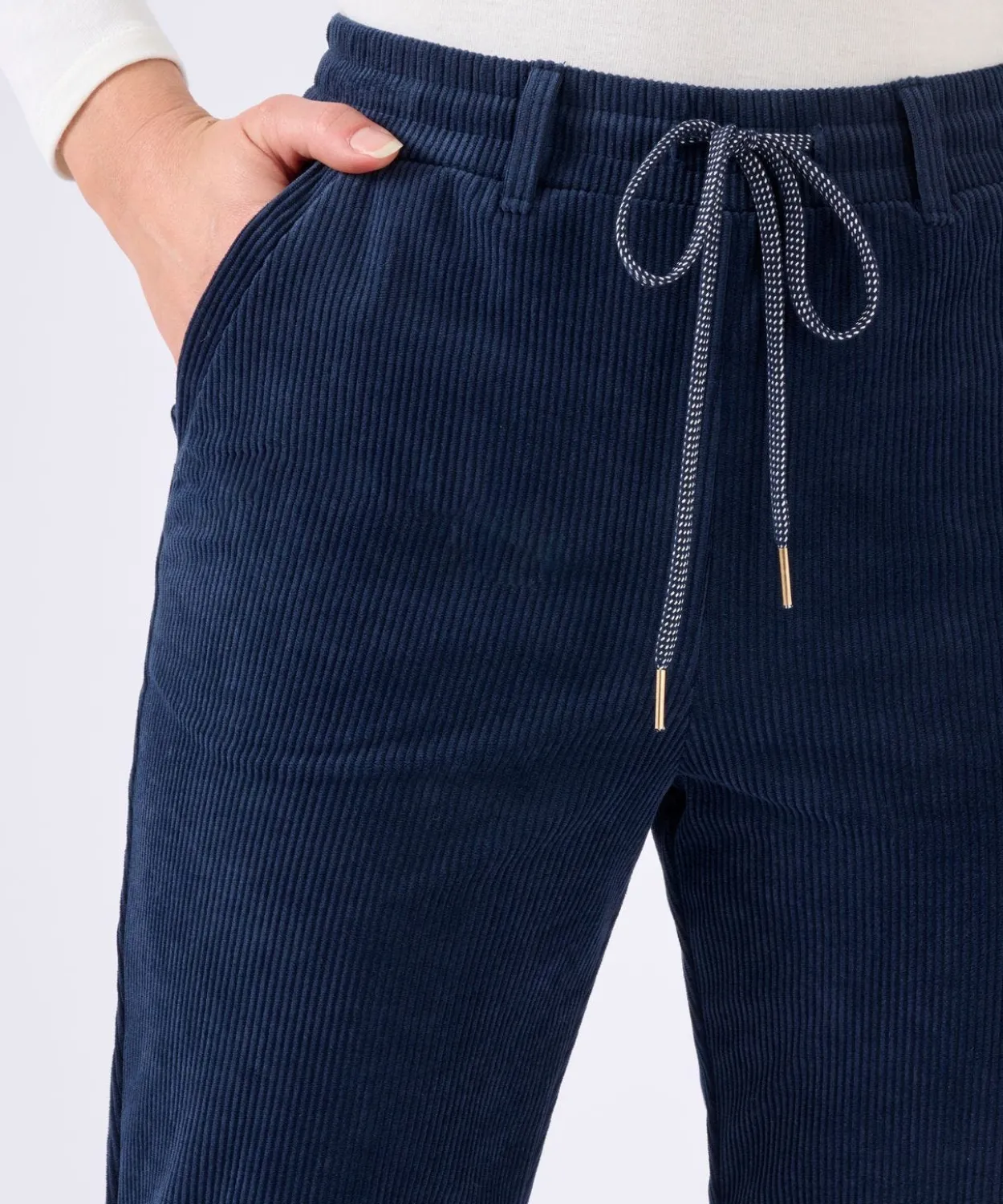 Pantalon velours milleraies enfilable