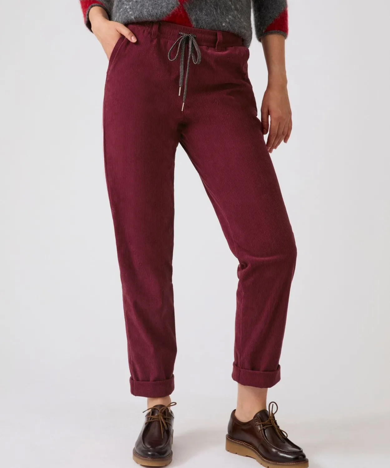 Pantalon velours milleraies enfilable