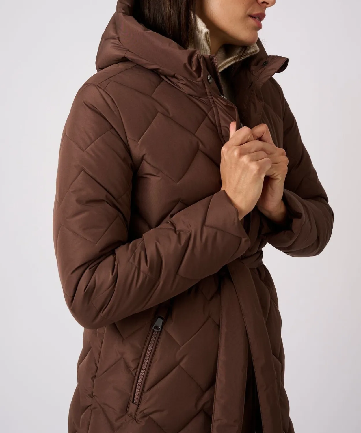 Parka longue ceinturée Thermolactyl