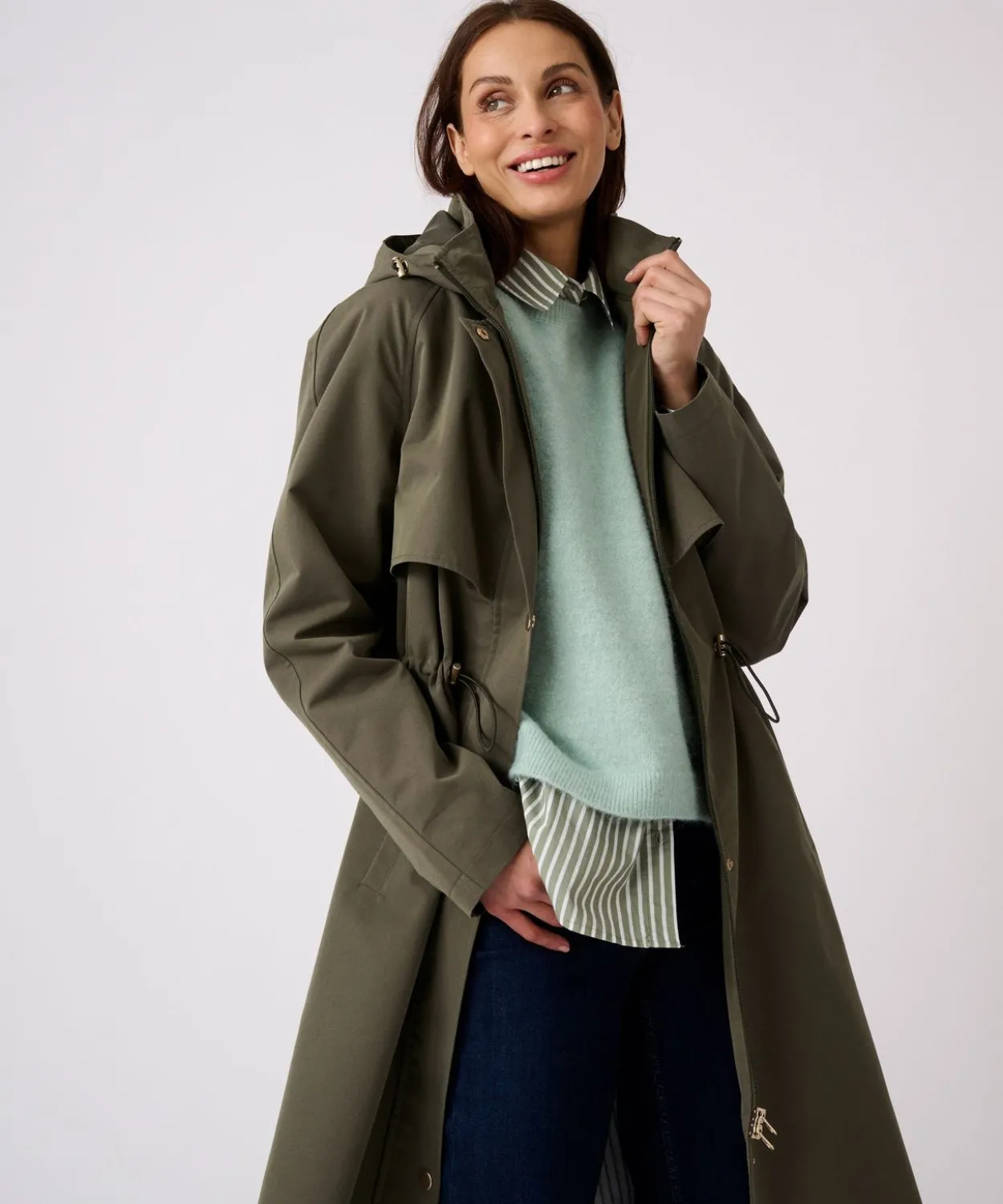Parka longue esprit trench