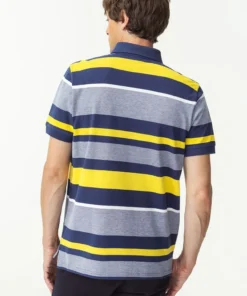 Polo maille piquée rayé