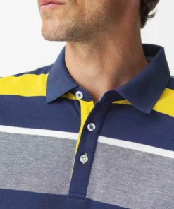 Polo maille piquée rayé