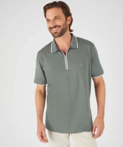 Polo manches courtes à col zippé Climatyl