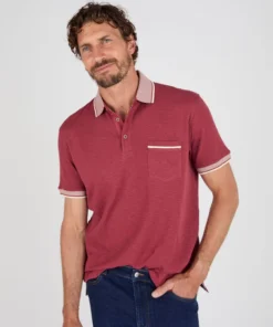 Polo manches courtes en maille reliefée
