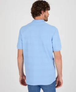 Polo manches courtes en maille reliefée