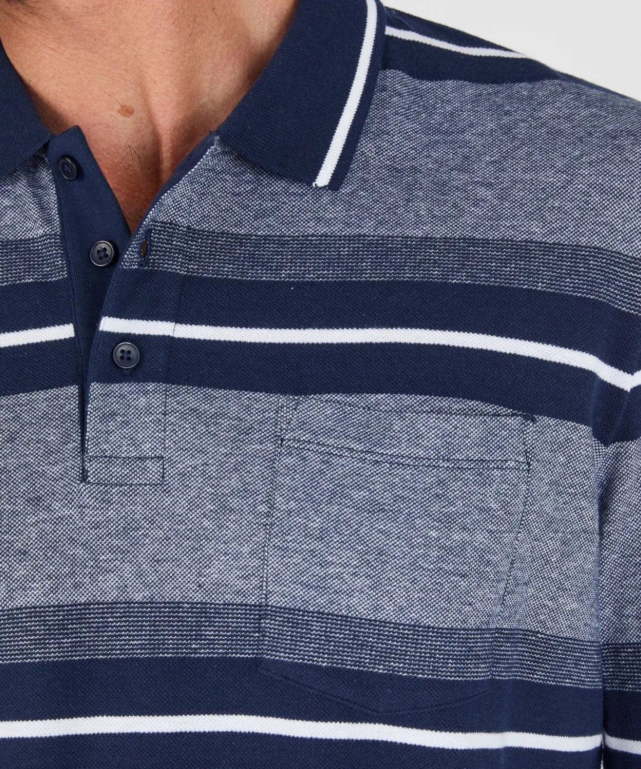 Polo manches longues en maille piquée