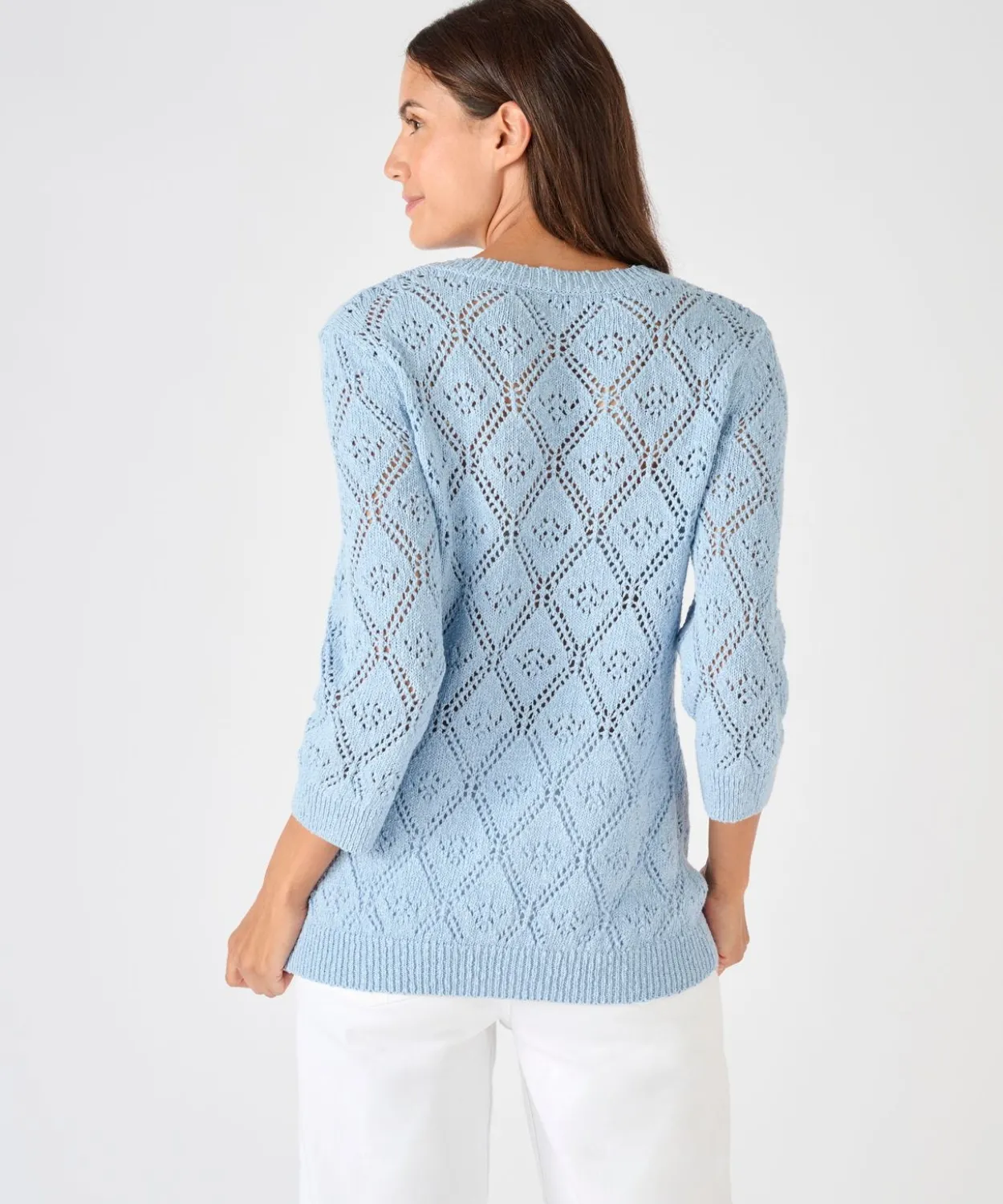 Pull ajouré fil ruban