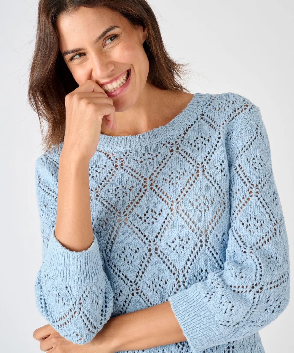 Pull ajouré fil ruban
