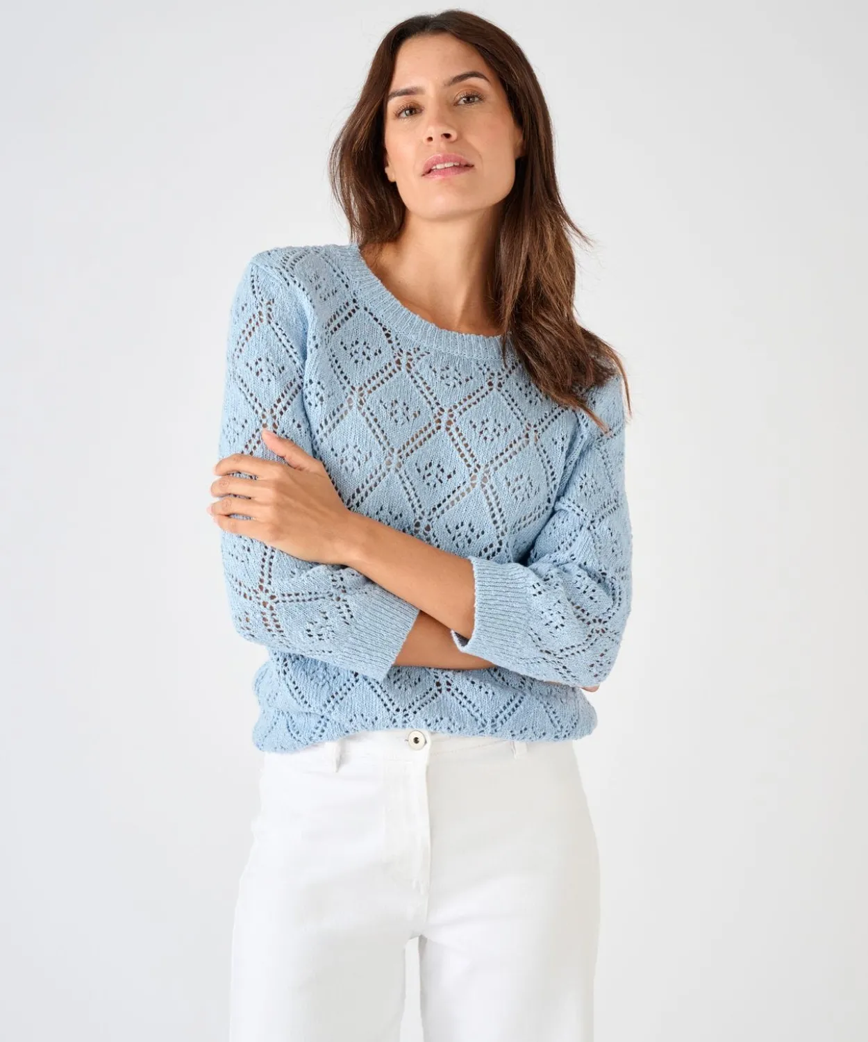 Pull ajouré fil ruban