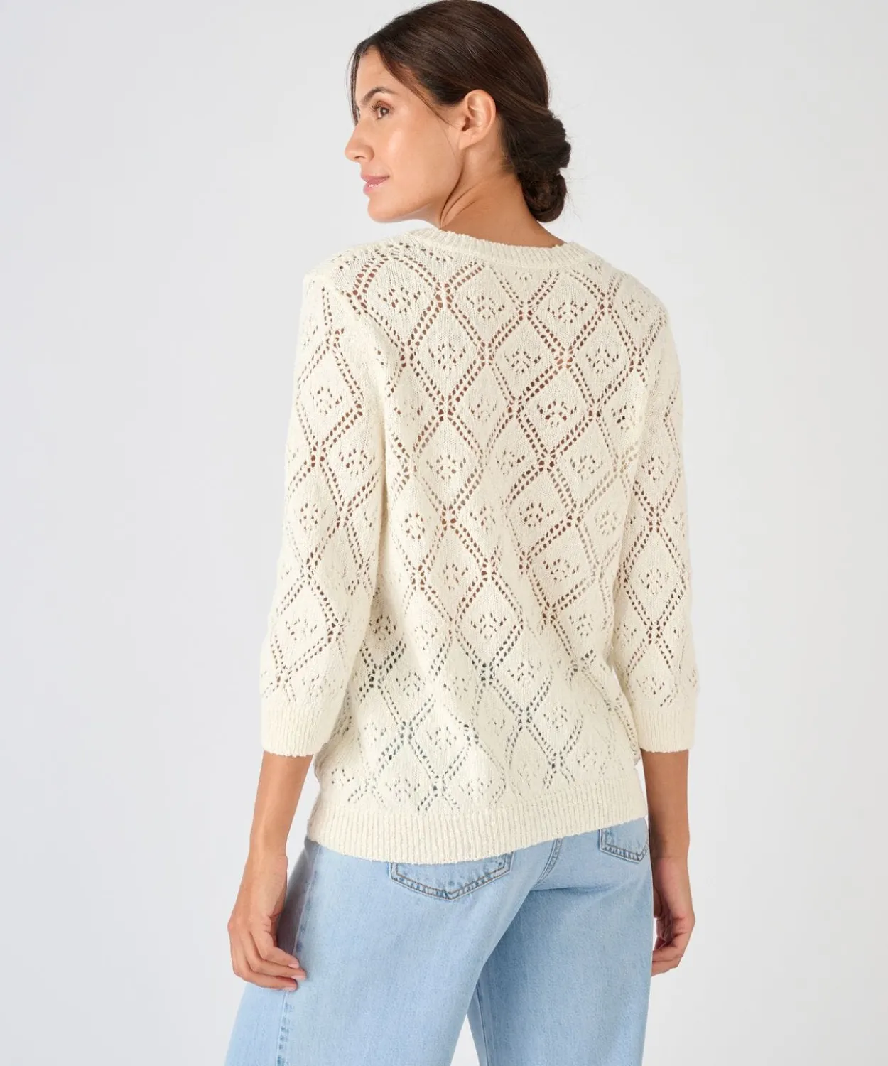 Pull ajouré fil ruban