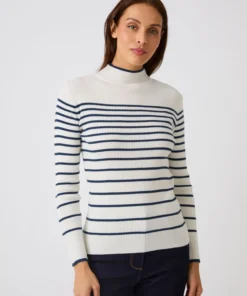 Pull-chaussette col montant 50% laine mérinos