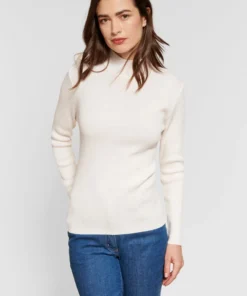 Pull-chaussette col montant 50% laine mérinos