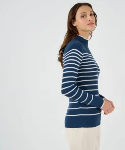 Pull-chaussette col montant 50% laine mérinos