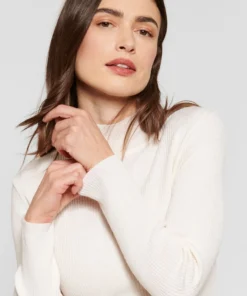 Pull-chaussette col montant 50% laine mérinos
