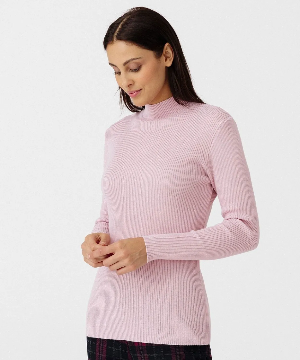 Pull-chaussette col montant 50% laine mérinos
