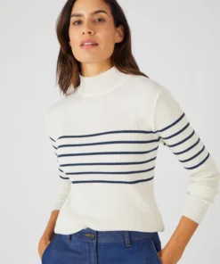Pull-chaussette col montant 50% laine mérinos
