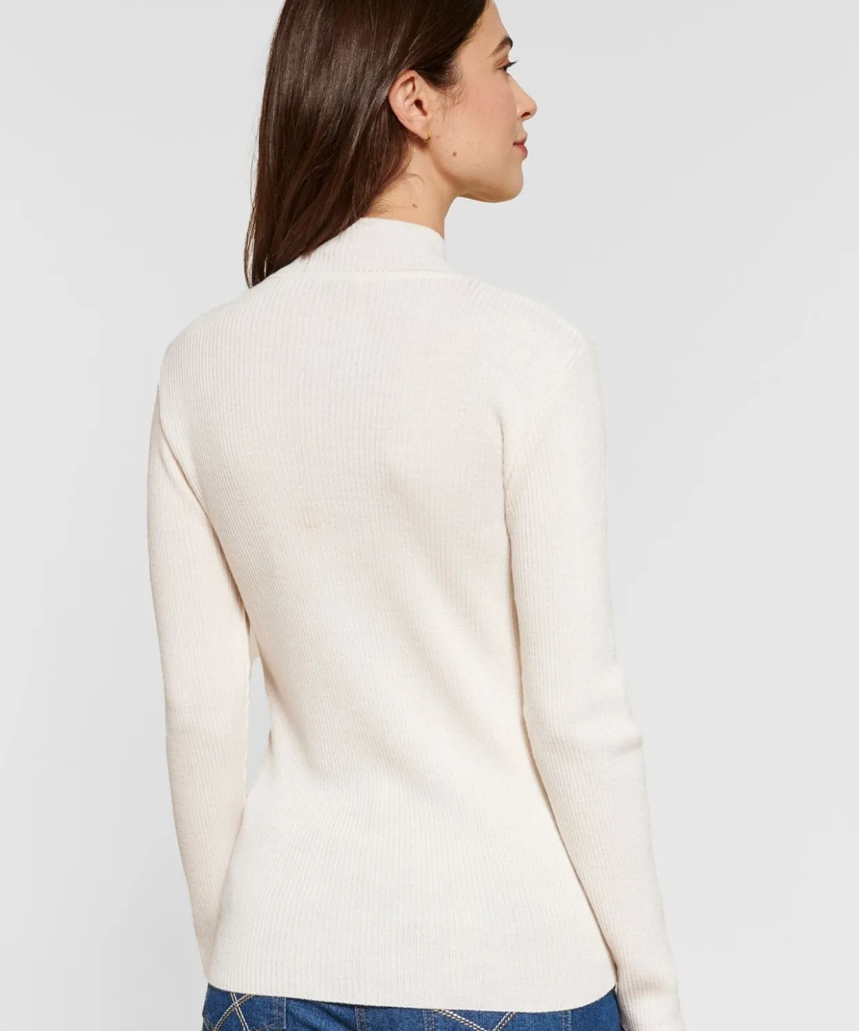 Pull-chaussette col montant 50% laine mérinos
